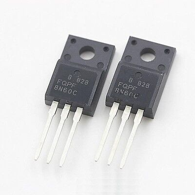 5 штук FQPF8N60C 8N60C 8N60 600V 8A N-канальный транзистор TO-220F ...