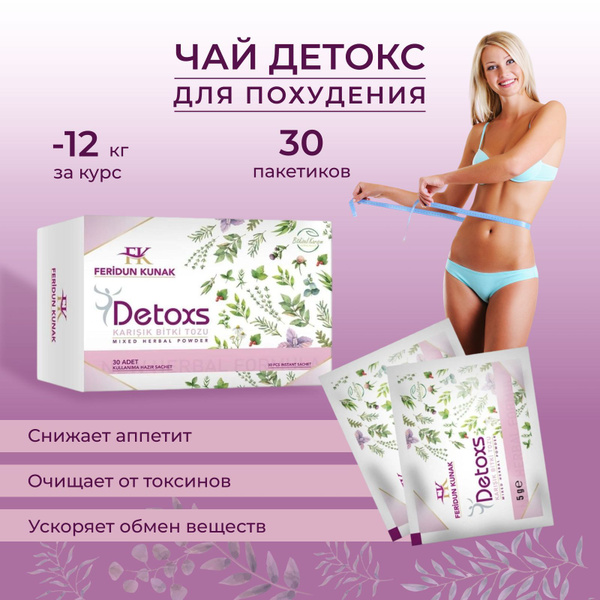 Чай для похудения жиросжигатель турецкий Detox от известного диетолога ...