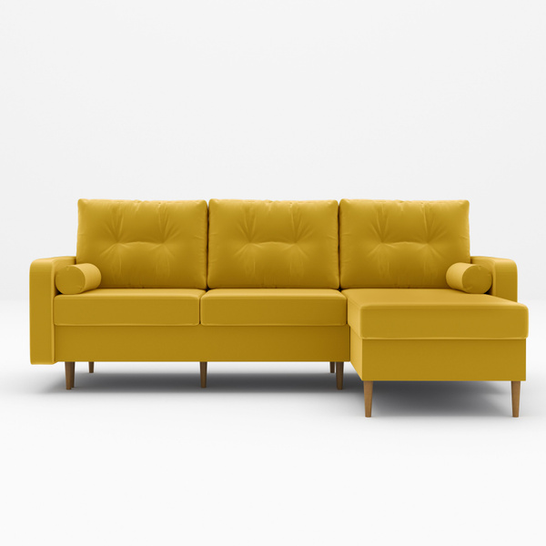 Угловой диван на ножках Дэйо, левый угол, еврокнижка тик-так, с ящиком ...