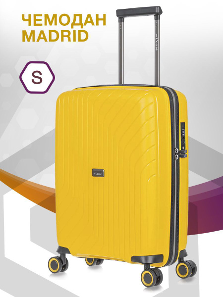 Чемодан маленький S на колесах полипропилен пластиковый Madrid ...