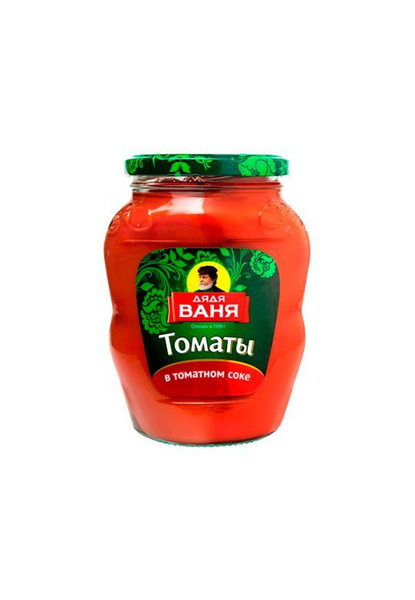 Томаты в томатном соке неочищенные "ДЯДЯ ВАНЯ" 680 гр - купить с ...