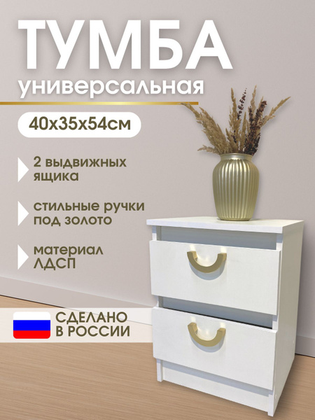 Тумба прикроватная AkiN Decor мальм, 40x35x54 см - купить по выгодной ...