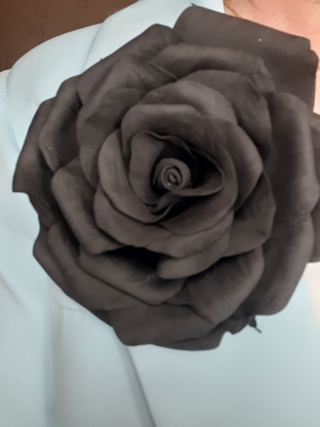 Брошь большая женская Черная Роза - купить с доставкой по выгодным ...