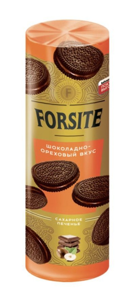 Печенье Forsite сэндвич с шоколадно-ореховым вкусом, 220 г х 4 шт ...