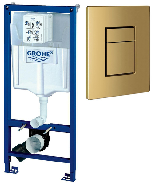 Инсталляция Grohe Rapid SL с золотой клавишей матовая GN купить на OZON ...