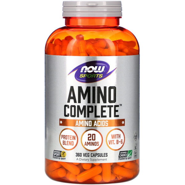 NOW Sports Amino Complete Аминокислоты 360капс. Полный комплекс - 20 ...