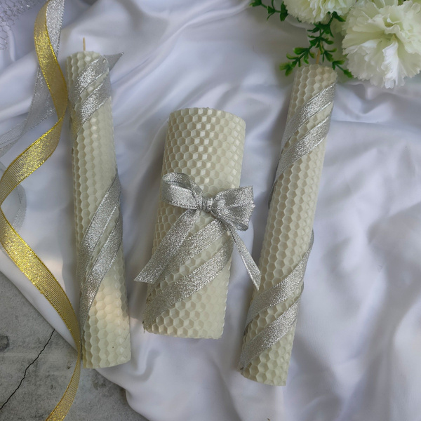 Свечи на свадьбу "Серебро", 20 см х 5 см купить по выгодной цене в ...