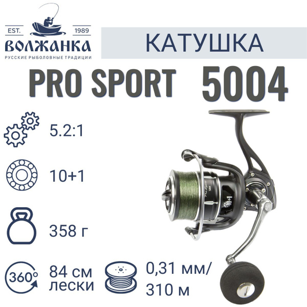 Катушка Волжанка рыболовная безынерционная Pro Sport, Безынерционная ...