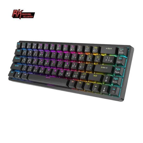 Royal Kludge Клавиатура проводная, беспроводная RK68 RGB, (RK Red ...