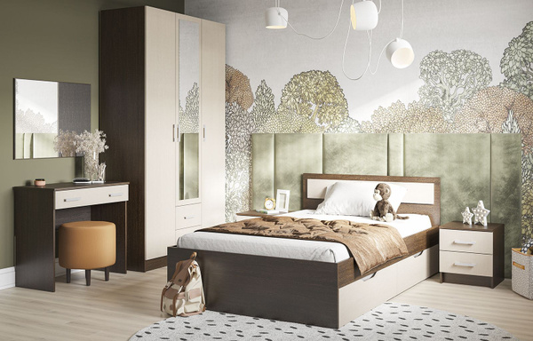 Двуспальная кровать Кровать ГАРМОНИЯ двуспальная с ящиками фасад ...