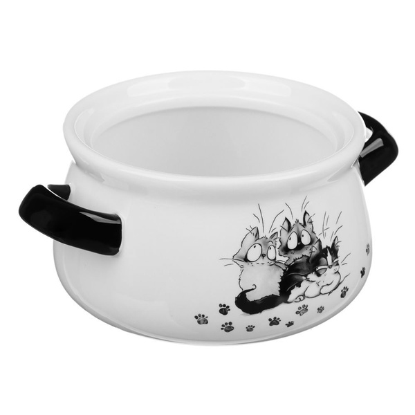 Озорные коты Горшочек для запекания, 500 мл, 17x13x10см, керамика ...