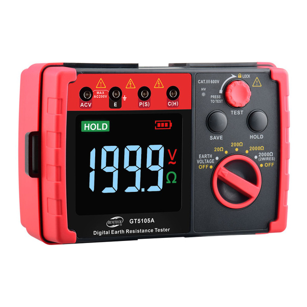BENETECH GT5105A Цифровой тестер сопротивления заземления 2000 Ом ...