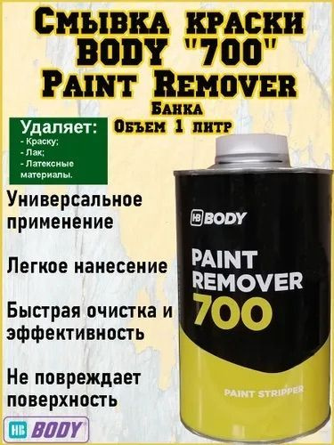 Вопросы и ответы о Смывка краски BODY 700 Paint Remover удалитель ...