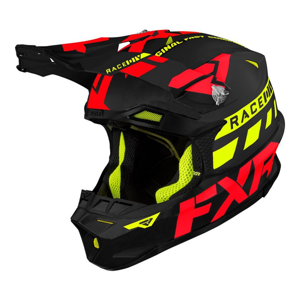 Шлем для снегохода FXR Blade Race Div красный, желтый - купить с ...