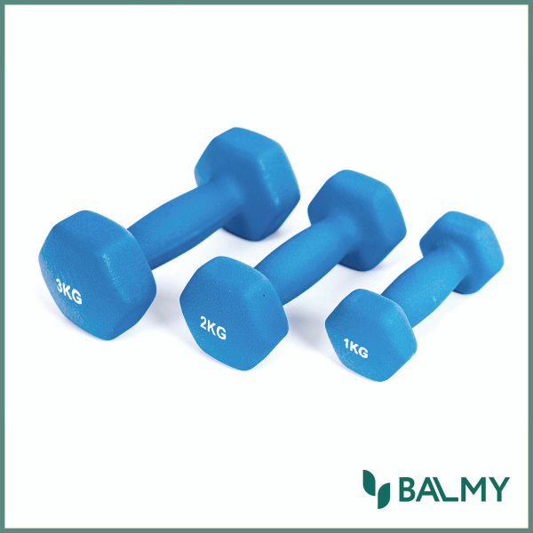 Гантели BALMY Гантель, 1 шт. по 3 кг, синий - купить по выгодным ценам ...