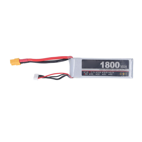 Аккумулятор LiPo 11,1 В 3S 1800 мАч 25C Литий-полимерная аккумуляторная ...