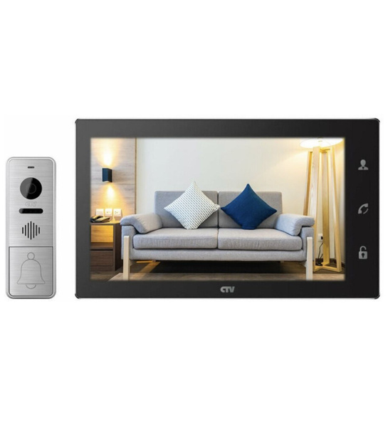 Видеодомофон CTV Комплект видеодомофона CTV-DP4106AHD, белый, 1024x600 ...
