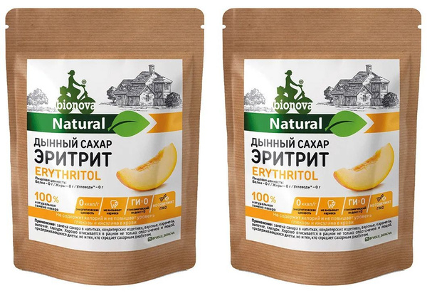 Сахар Bionova Natural дынный, 2 уп по 200 г - купить с доставкой по ...