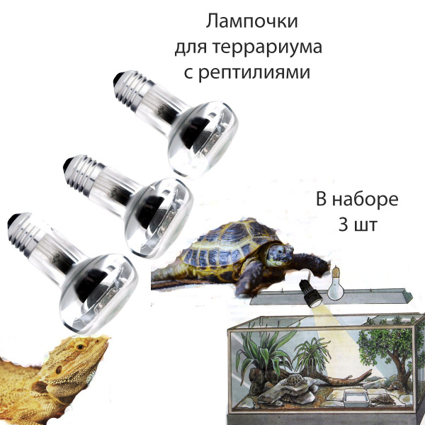 Лампа для террариума 3 шт террариум для рептилий /черепах / ящерицы с ...