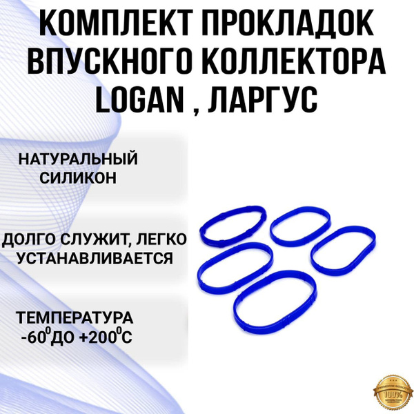 Комплект прокладок впускного коллектора для Лада Ларгус, Рено Логан ...
