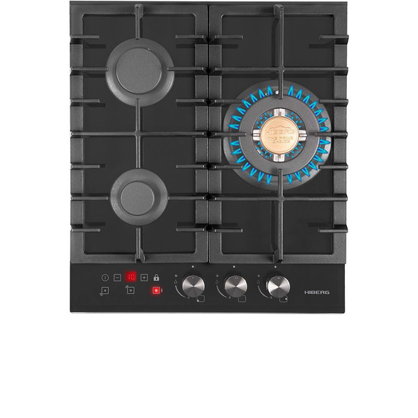 Газовая варочная поверхность HIBERG VM 4535 B, таймер отключения газа ...