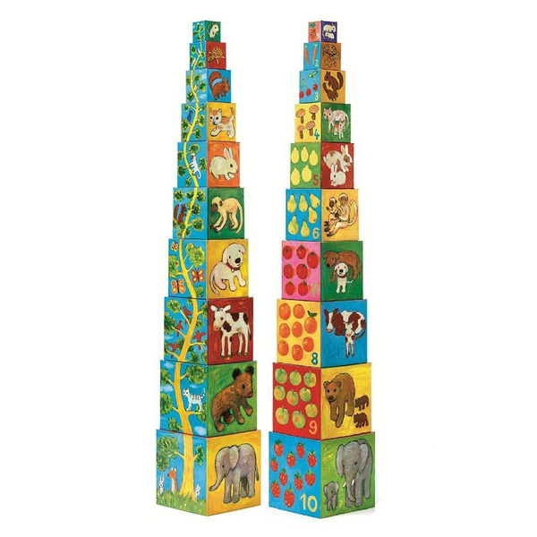 Кубики-пирамида Djeco Мои друзья - купить с доставкой по выгодным ценам ...