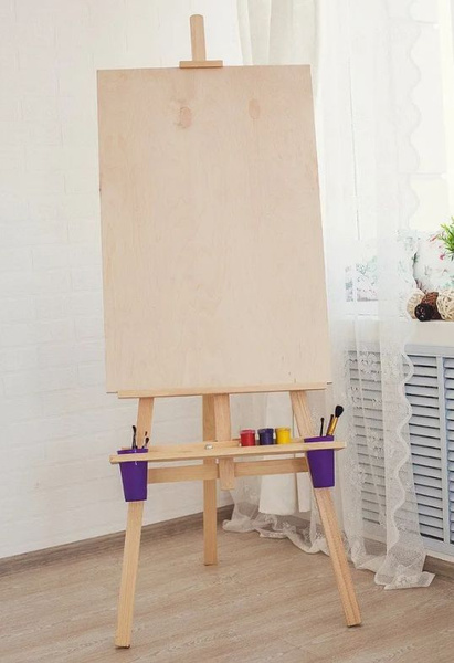 Мольберт Лира с планшетом 50х70 и полочкой со стаканами "Начинающий ...