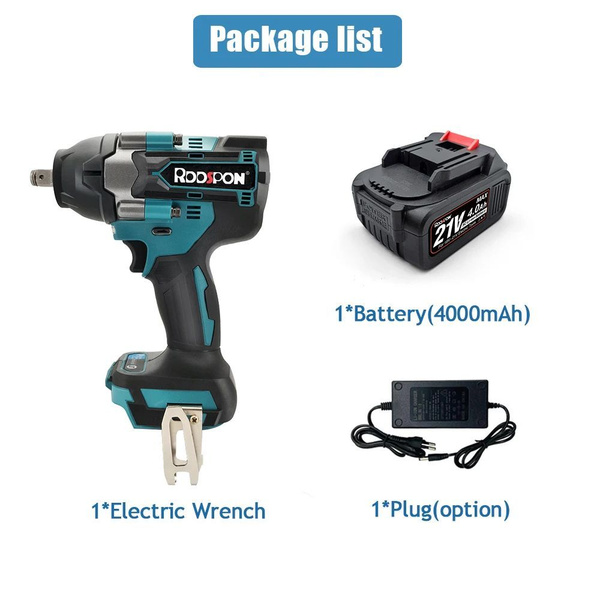 Бесщеточный электрический ударный ключ с крутящим моментом 1800 Нм, 1/2 ...