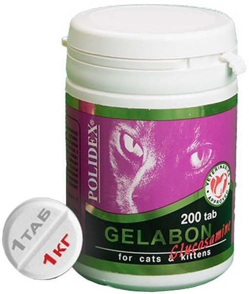 Polidex Gelabon plus Glucozamine витамины для кошек и котят ...