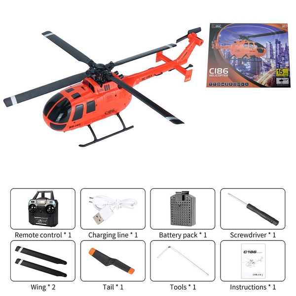 C186 PRO 2.4G RC вертолет 2,4 g 4 канала 4 лопасти 6 оси электронный ...
