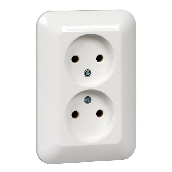 Schneider Electric Wessen Прима внутр / Белая розетка 2-ая без ...