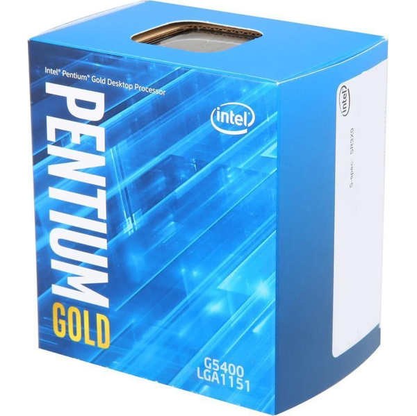 Процессор Intel G5400-GZA-11-(30%) Pentium, BOX (с кулером), 2 яд., 3.7 ...