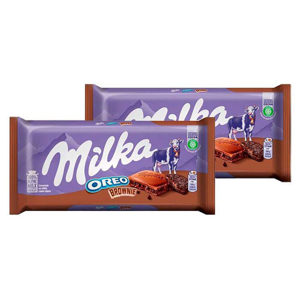 Шоколад Milka & OREO Choco с кусочками печенья (Германия), 100 г (2 шт ...