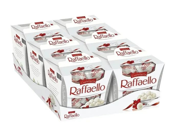 Конфеты в коробке Raffaello, с цельным миндальным орехом, в кокосовой ...