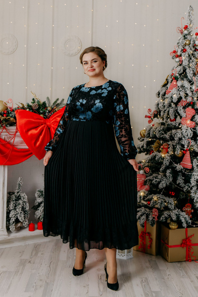Платье женское новогоднее/ длинное / нарядное праздничное / больших ...