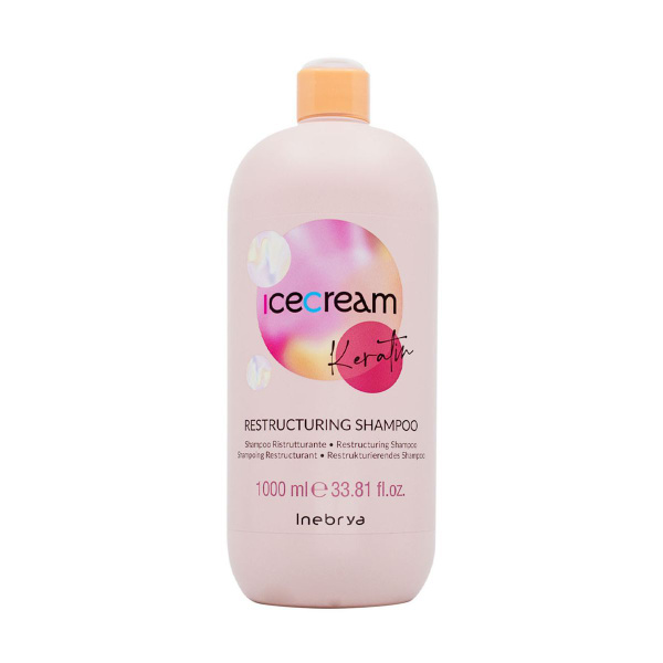 Inebrya Шампунь кератиновый укрепляющий Ice Cream Restructuring Shampoo ...