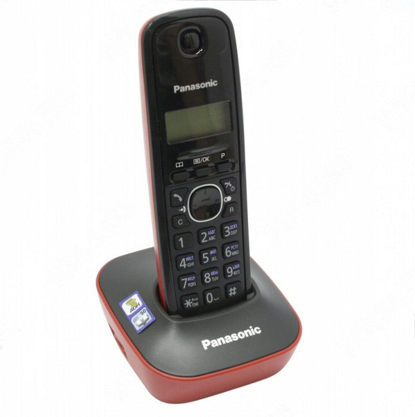 Радиотелефон Panasonic KX-TG1611, DECT, АОН, красный (KX-TG1611RUR ...