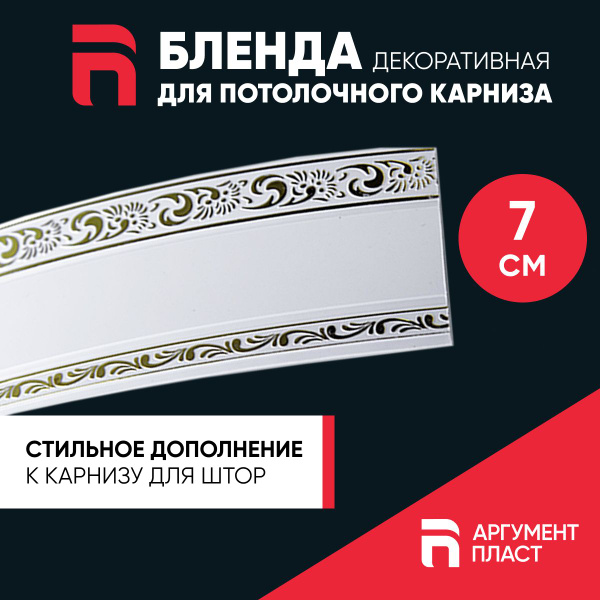 Бленда для пластикового карниза, планка карниза "Айваз" для штор ...