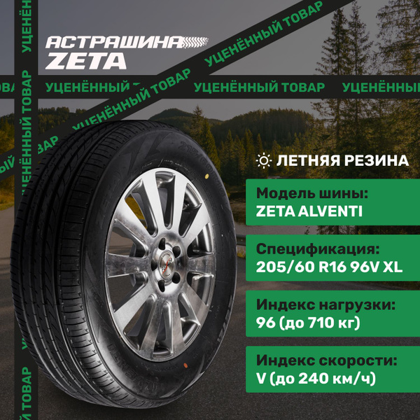 Шины для легковых автомобилей Zeta 205/60 16 Лето Нешипованные - купить ...