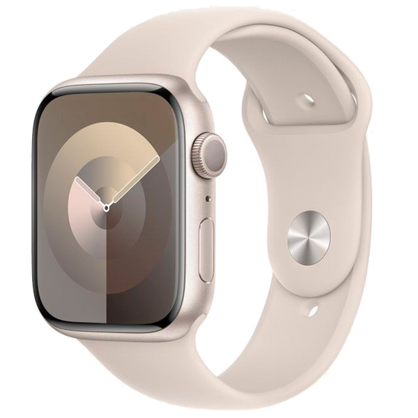 Apple Умные часы Watch S9 41mm Starlight Aluminium S/M (MR8T3), 41mm ...