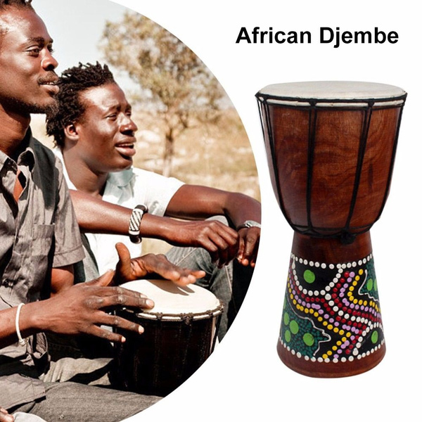 6in African Djembe Drum Традиционный африканский музыкальный инструмент ...