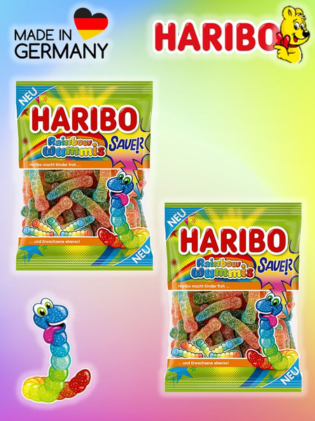 Жевательный мармелад Haribo Rainbow Wummis Sauer/ Харибо Радужные ...