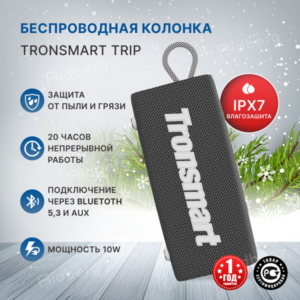 Беспроводная колонка Tronsmart Tronsmart_Trip10_ Ridberg - купить по ...