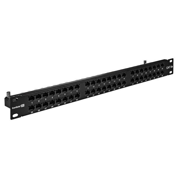 Патч-панель Exegate EPPHD-UTP-1U-19-48-8P8C-C5e_110D 19" UTP 48 port ...