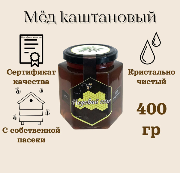 Мёд каштановый натуральный. 400 гр. - купить с доставкой по выгодным ...