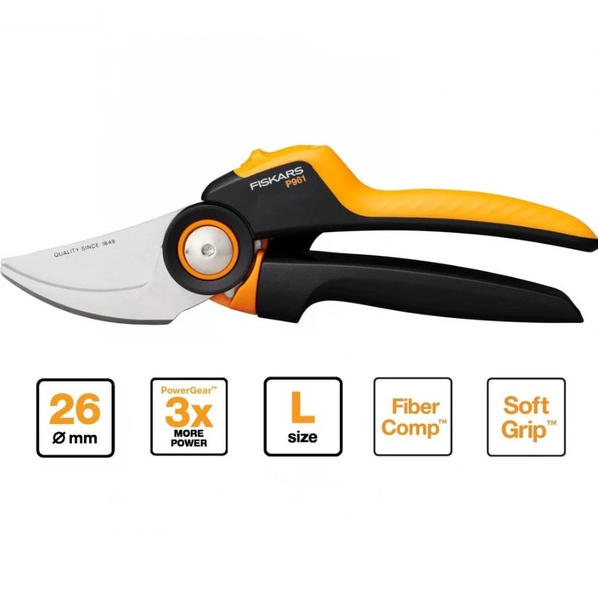 Секатор Fiskars 19_оранжевый_черный матовый_26 - купить по выгодным ...