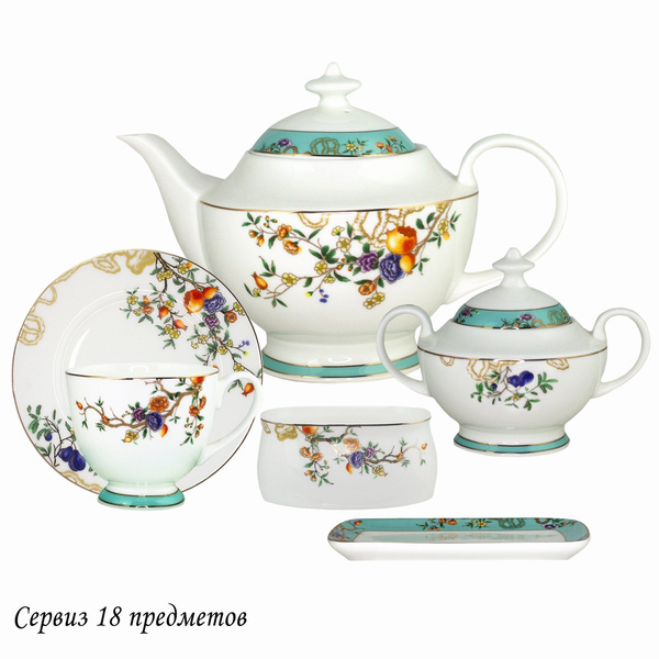 Сервиз чайный с чайником LENARDI ENGLAND COLLECTION, на 6 перс ...