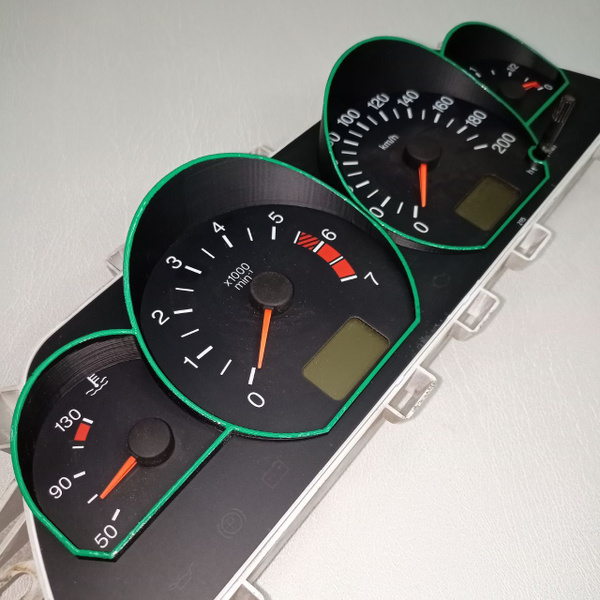 3D кольца колодцы для приборной панели VDO тюнинг ваз 2110, 2111, 2112 ...