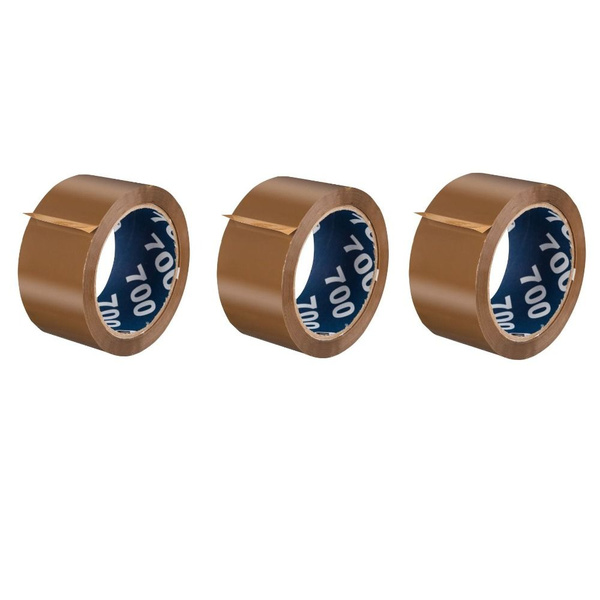 Unibob Клейкая лента упаковочная 700, 50 мм х 66 м, коричневая, 47 мкм ...