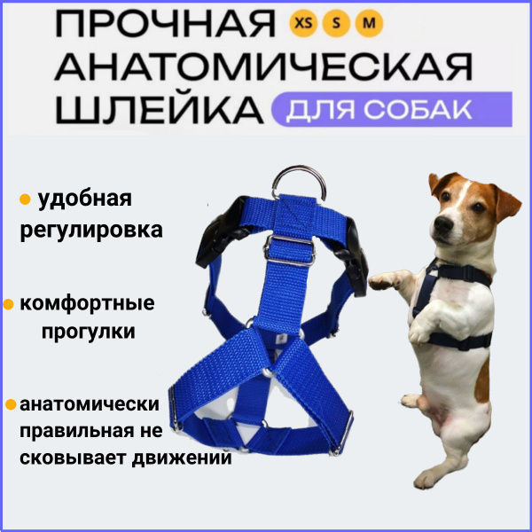 Анатомическая шлейка для собак мелких и средних пород, щенков. Размер М ...